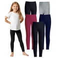 thumbnail image 1 of MISS POPULAR 5-Pack Girls Leggings Sizes 4-16 Soft Comfortable Cotton Spandex with Elastic Waistband, 1 of 7