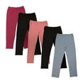thumbnail image 1 of MISS POPULAR 5-Pack Girls Leggings Sizes 4-16 Soft Comfortable Cotton Spandex with Elastic Waistband Many Colors, 1 of 6