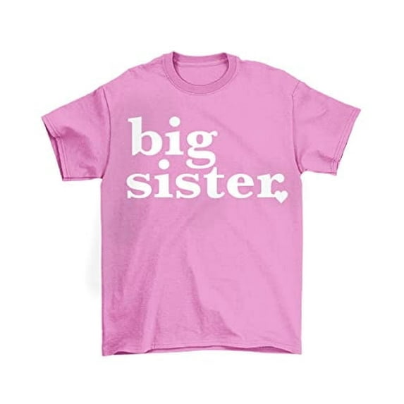 MISS POPULAR Big Sister T-Shirt for Girls – Super Soft Short Sleeve, Promoted to Big Sis, Pregnancy Announcement, Family Photo & Everyday Wear | Toddler to Big Girl Sizes