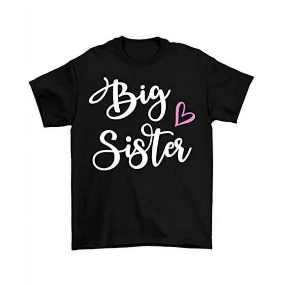 MISS POPULAR Big Sister Super Soft Short Sleeve T-Shirts for Big Sis Announcement, Promoted to Big Sister, Everyday Wear| Toddler to Big Girl Sizes