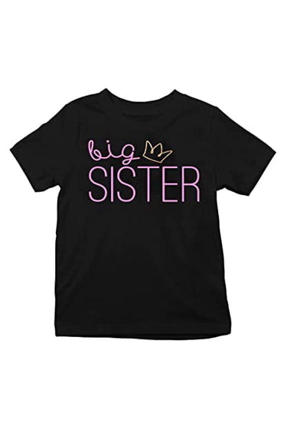 Big Sister Super Soft Short Sleeve T-Shirts for Big Sis Announcement, Promoted to Big Sister, Everyday Wear| Toddler to Big Girl Sizes