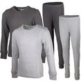 thumbnail image 1 of MISS POPULAR Girls 2-Pack Thermal Waffle Active Base Layer Sets| Long Sleeve Shirt and Pants, 1 of 5