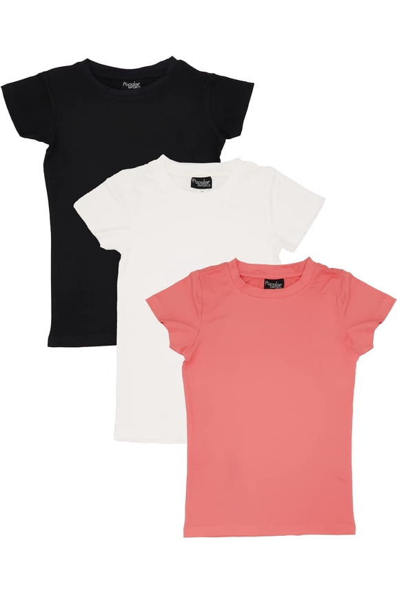 Girls 3-Pack Super Soft Short Sleeve T-Shirts|Sizes 7-16