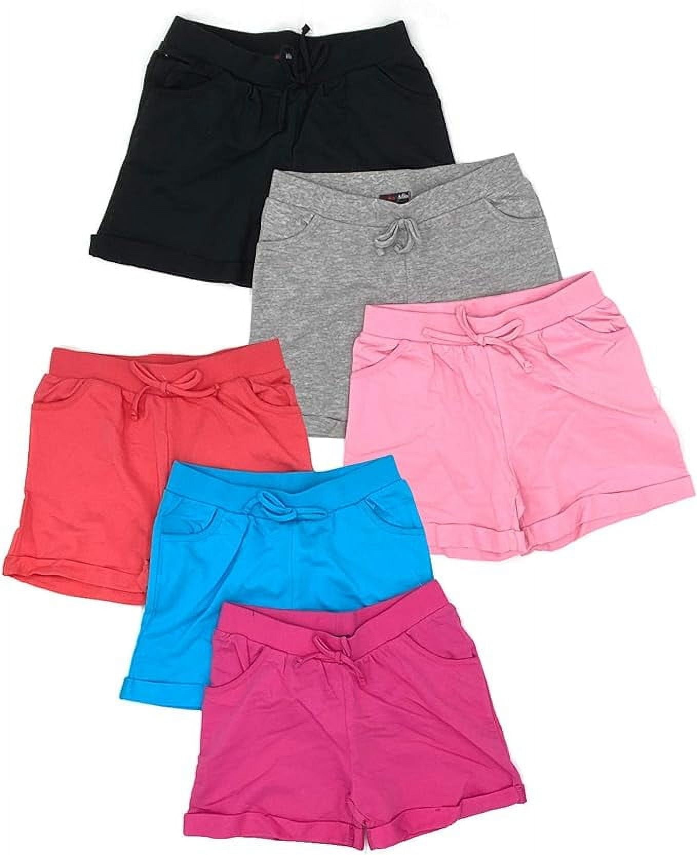 MISS POPULAR Girls Biker Shorts Soft Comfortable Cotton Spandex Elastic Waistband Sizes 4 16