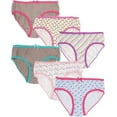thumbnail image 1 of MISS POPULAR Girls 6-Pack Soft Cotton Underwear Tagless Basic Panty Briefs| Sizes 2T - 14/16, 1 of 5