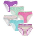 thumbnail image 1 of MISS POPULAR Girls 6-Pack Soft Cotton Underwear Tagless Basic Panty Briefs| Sizes 2T - 14/16, 1 of 5