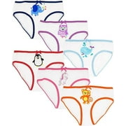 MISS POPULAR Girls 6-Pack Soft Cotton Underwear – Tagless Basic Panty Briefs, Comfortable Everyday Kids’ Essentials, Sizes 2T-14/16
