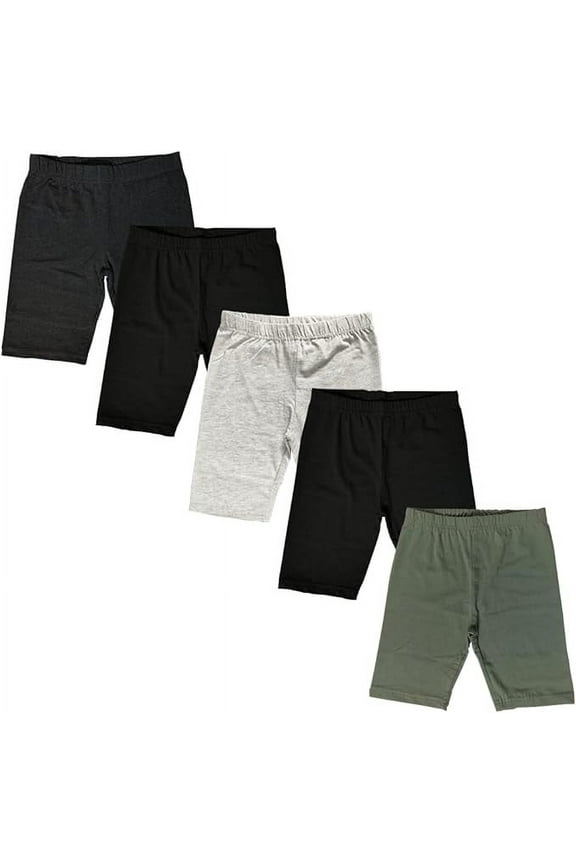 Girls Biker Shorts Soft Comfortable Cotton Spandex Elastic Waistband | Sizes 4-16