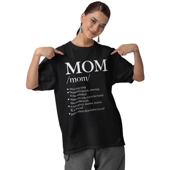 MISS POPULAR Mom T-Shirts with Chest Print | Gifts for Mother's Day, Mom's Birthday, Blessed, Best Mom | Sizes S-2XL (US, Alpha, Large, Regular, Regular, Combo D)