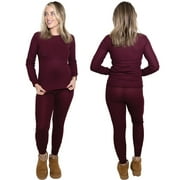 MISS POPULAR Womens 2-Piece Waffle Thermals Set | Long Sleeve Shirt, Pants | Long Johns Waffle Thermal Underwear Base Layer Set for Cold Weather