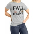thumbnail image 1 of MISS POPULAR Womens Fall Printed Short Sleeve T Shirts, Fall Season, Football, Pumpkin Spice | S-2XL, 1 of 1