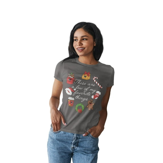MISS POPULAR Womens Xmas Holiday T shirts, Christmas, Seasonal Prints | S-2XL