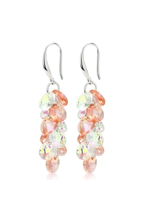Cubic Zirconia Dangle Earrings - Sterling Silver Crystal CZ Chandelier Rhinestone Wedding Statement Earring for Bride Bridesmaids Mother of Bride Pageant Party Prom