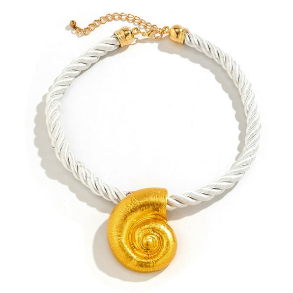 MISS RIGHT Fashion Woman Conch,snail,shell Charm pendant Necklace Gold Necklace for Women