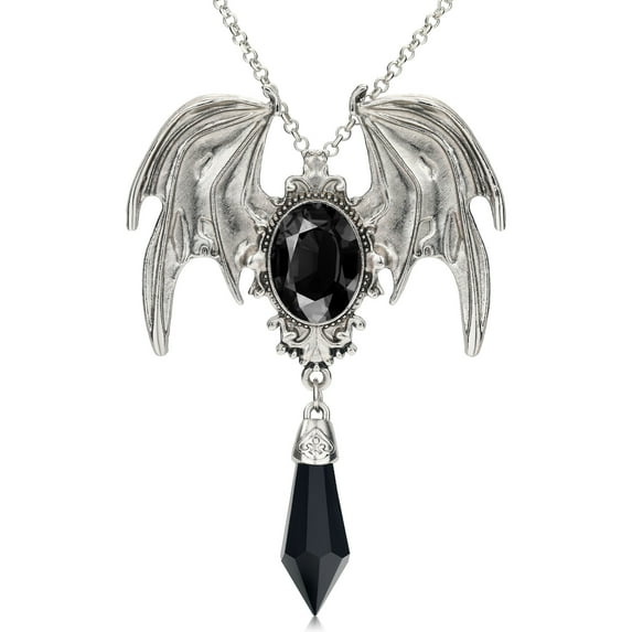 MISS RIGHT Gothic Bat Choker Necklace, Victorian Necklace, Vampire Bat Pendant, Goth Halloween Jewelry Gift for Women, Christmas Gift for Women