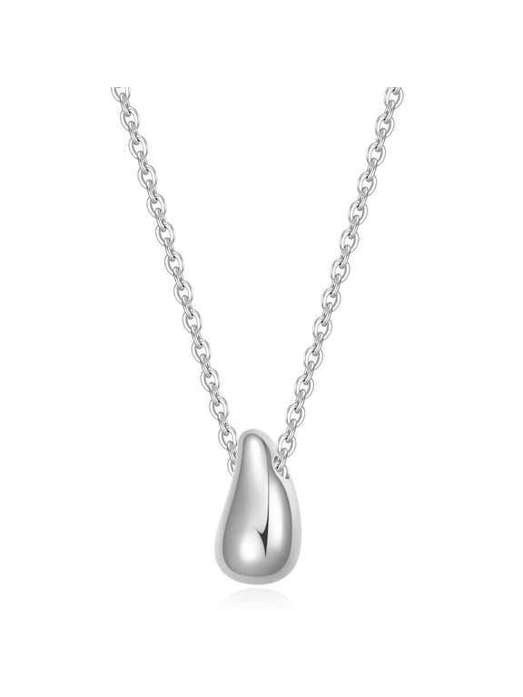 Teardrop Necklace Gold Necklace for Women 18K Gold Plated Water Drop Pendant Necklace Hypoallergenic Simple Gold Water Drop Necklace