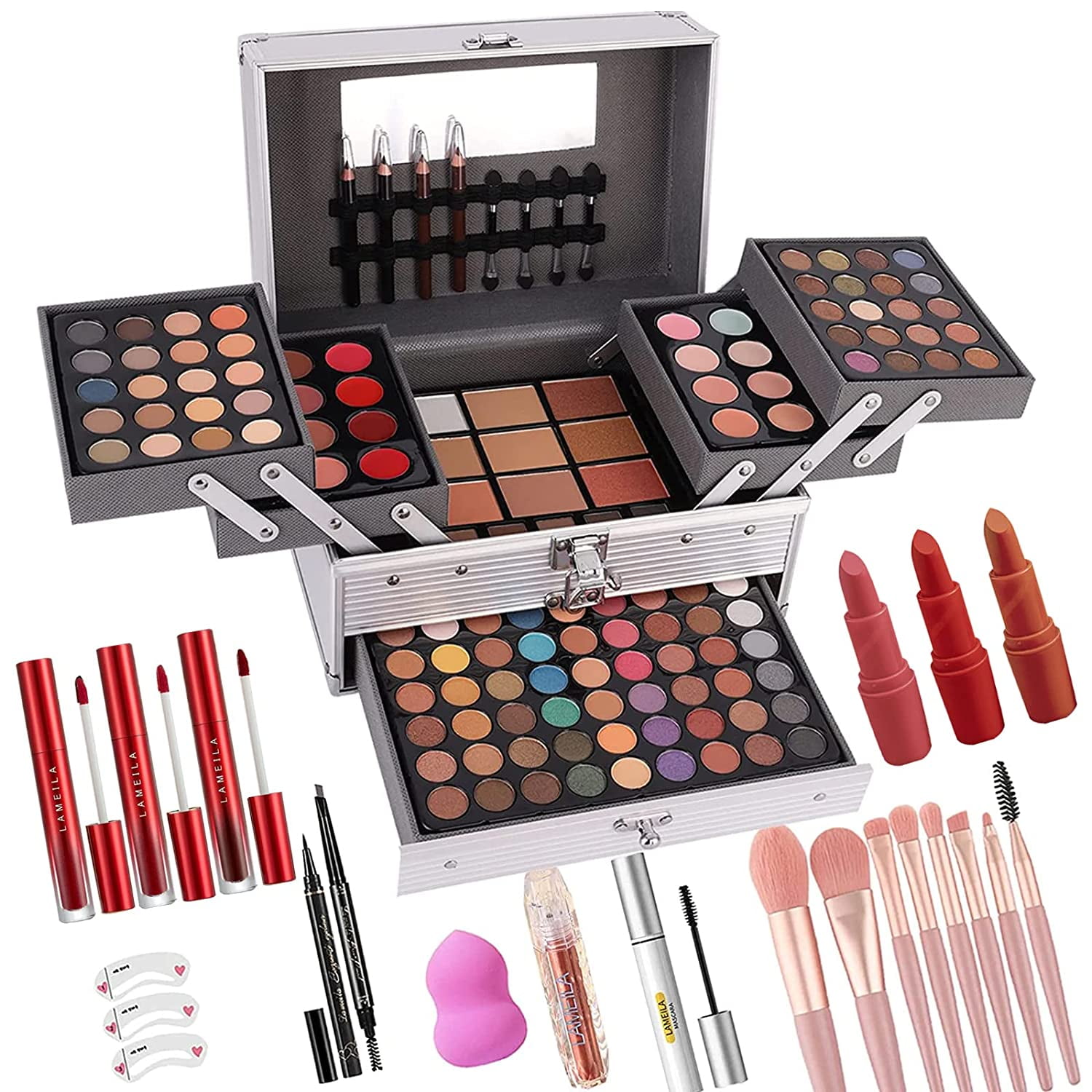 Miss Rose M 58 Color Professional Makeup Pallet Makeup Kit for Women Full Kit All in One Makeup Kit Set Makeup Gift Set for Women Girls (331y)