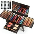 thumbnail image 1 of MISS ROSE 190 Colors Cosmetic Makeup Palette Set Kit Combination,Professional Makeup Kit for Women Full Kit,Makeup Pallet,Include Eyeshadow/Facial Blusher/Eyebrow Powder/Eyeliner Pencil/Mirror, 1 of 10