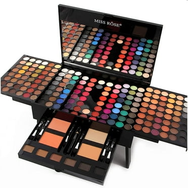 MISS ROSE 190 Colors Cosmetic Makeup Set Kit Combination,Professional Makeup Kit for Women Full Kit,All in One Makeup Gift Set for Women Girls,Include Eyeshadow/Facial Blusher/Eyeliner Pencil/Mirror