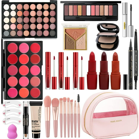 MISS ROSE All In One Makeup Kit,Makeup Kit for Women Full Kit,Multipurpose Women's Makeup Sets,Beginners and Professionals Alike,Easy to Carry