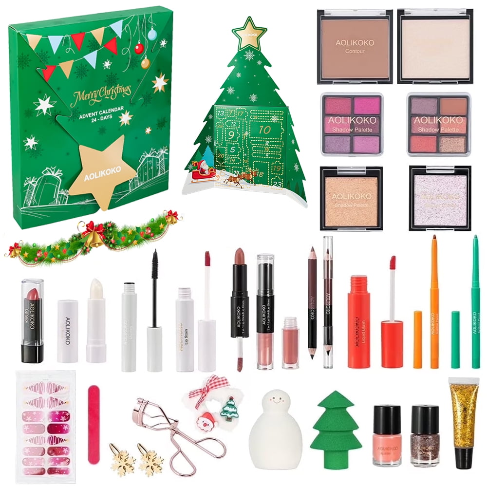 Walmart Black Friday Deals 2025 - Makeup Advent Calendar 2025,24 Days Christmas Makeup Kits for Adult Women & Teen Girls,Countdown Calendar Beauty & Cosmetics Holiday Surprise Gift Set