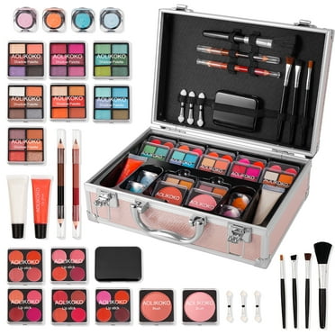 MISS ROSE Makeup Kit for Teenager Girls - Makeup Set for Teen with Eye Shadow Lip Balm Blush Lip Gloss Brush Lip Pencil Eye Pencil and Mirror