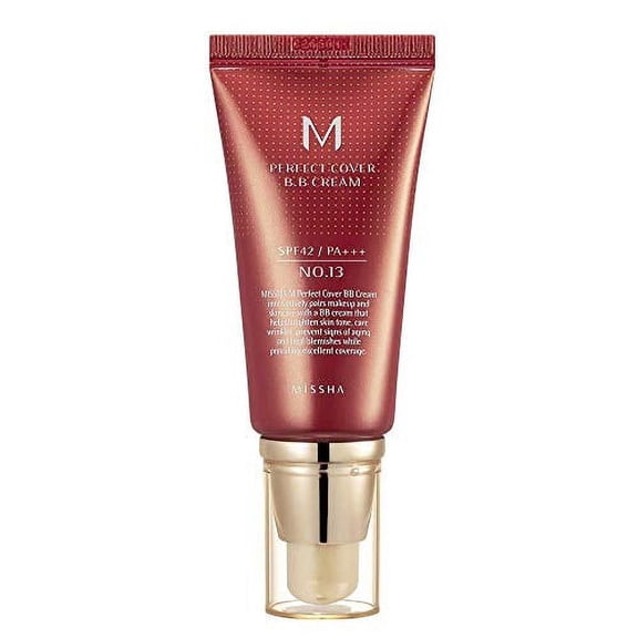 MISSHA M PERFECT COVER BB CREAM #13 SPF 42 PA+++ 50ml-Lightweight Multi-Function High Coverage Makeup to help infuse moisture for firmer-looking skin with reduction in appearance of fine lines