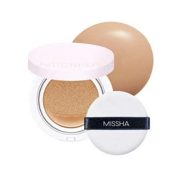 MISSHA Magic Cushion Coverlasting Foundation No.27 Honey Beige for Medium/Tan Skin - Flawless Coverage, Dewy Finish, Easy Application for All Skin Types