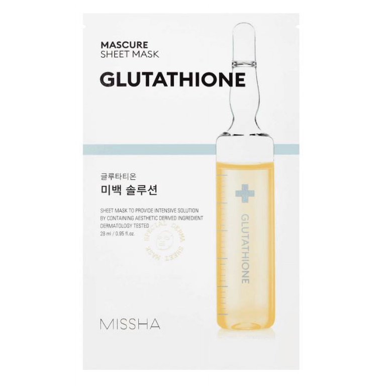 MISSHA Mascure Whitening Solution Sheet Mask, Glutathione