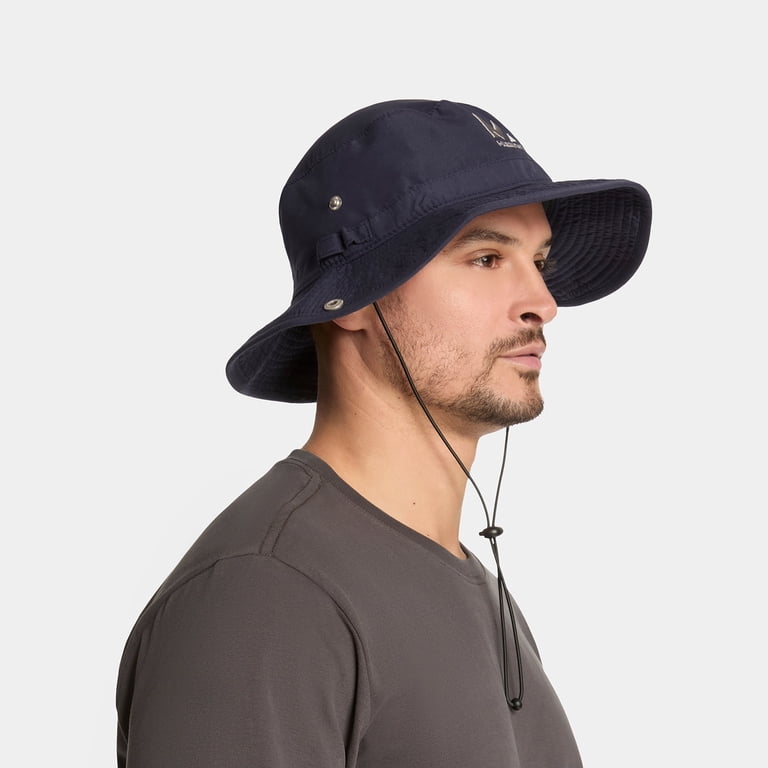 MISSION Cooling UPF Bucket Hat Navy, Unisex Sun Hat with Sweat and