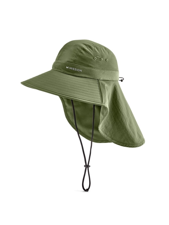 Cooling UPF Sun Defender Hat - Men's and Women's Sun Hat for Hiking, Golfing & Fishing - Sweat & Water Activated Technology - Bronze Green