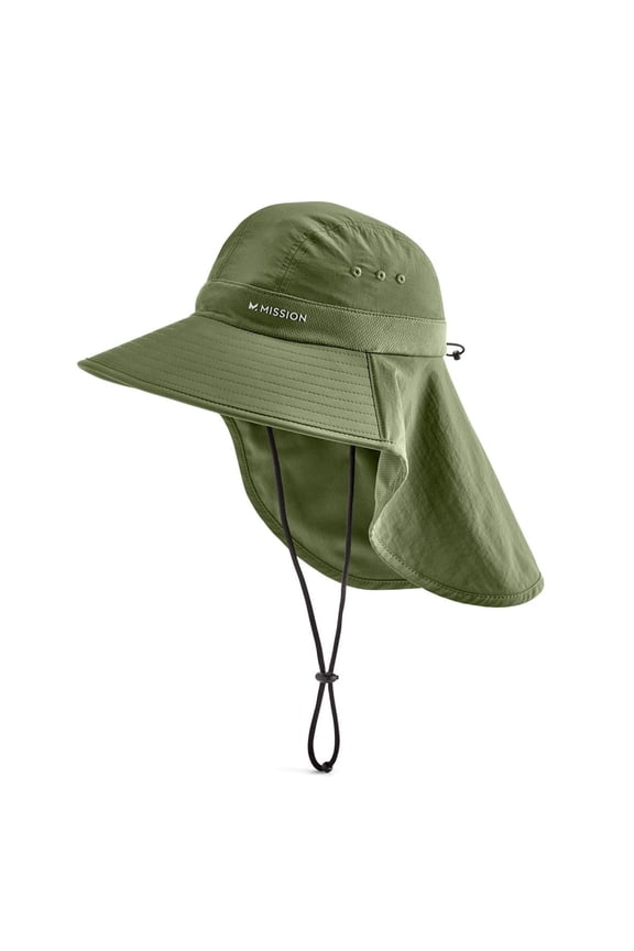 Cooling UPF Sun Defender Hat - Men's and Women's Sun Hat for Hiking, Golfing & Fishing - Sweat & Water Activated Technology - Bronze Green