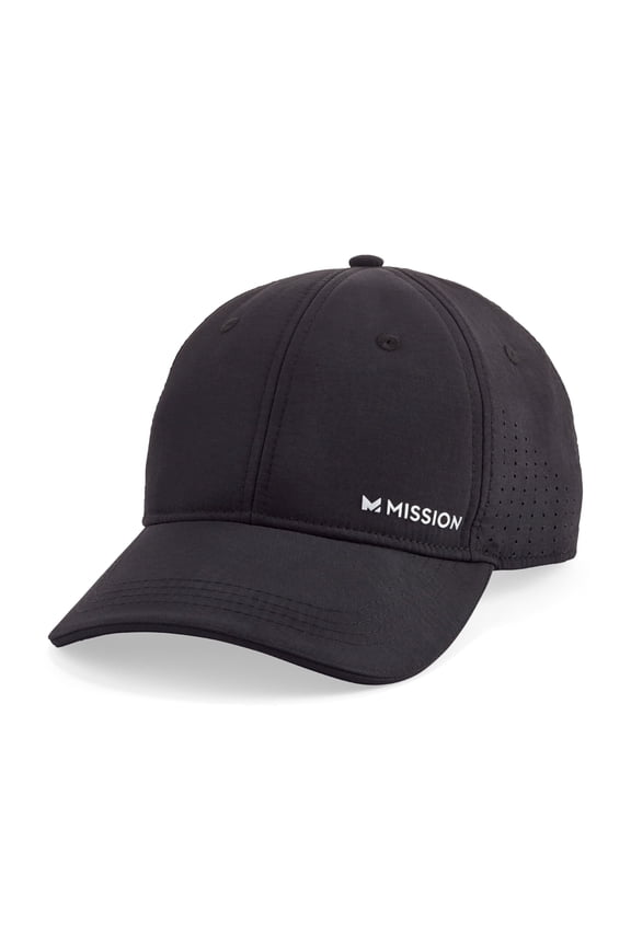 Vented Cooling Performance Hat for Men & Women - Unisex Baseball Cap, Cools When Wet, Black