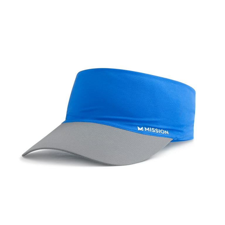 MISSION Cooling Visor Hat No Lightweight Band, One 50, Unisex, Size, MISSION UPF Blue Slip