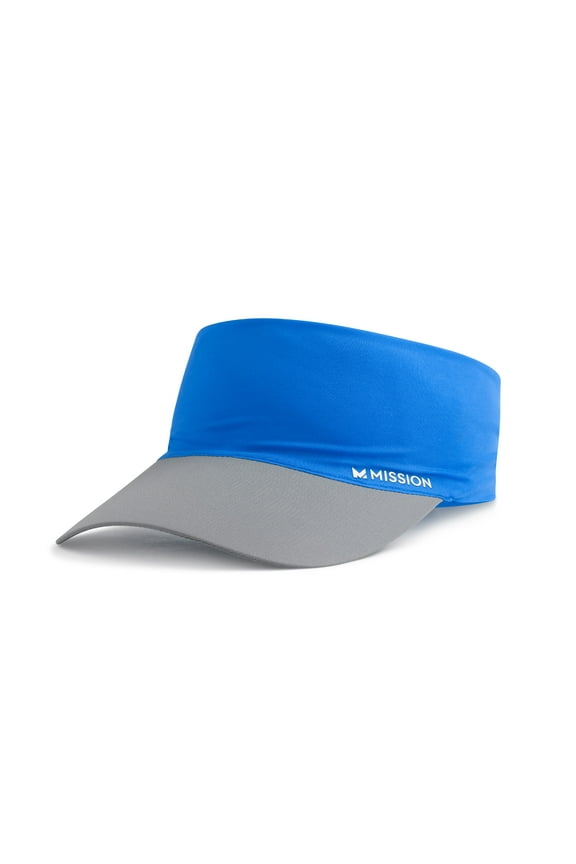 Cooling Visor Hat No Slip Lightweight Band, UPF 50, Unisex, One Size, MISSION Blue