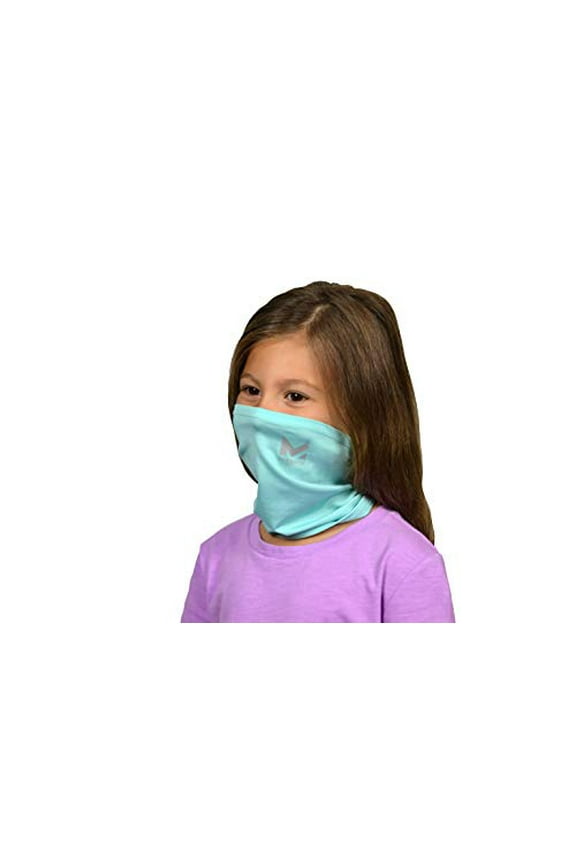 MISSION Cooling Youth Neck Gaiter 6+ Ways to Wear, Face Mask, UPF 50, Cools When Wet- Aqua Sky