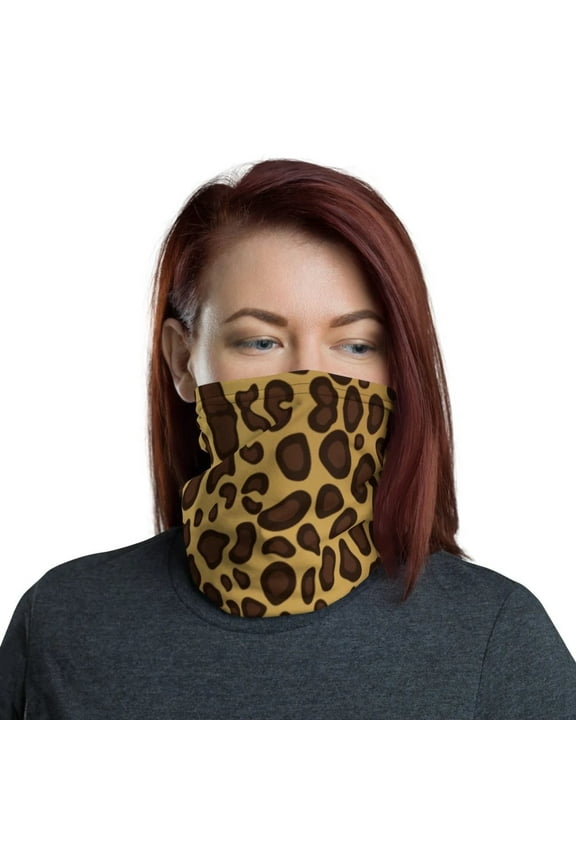 LEOPARD PRINT NECK GAITER