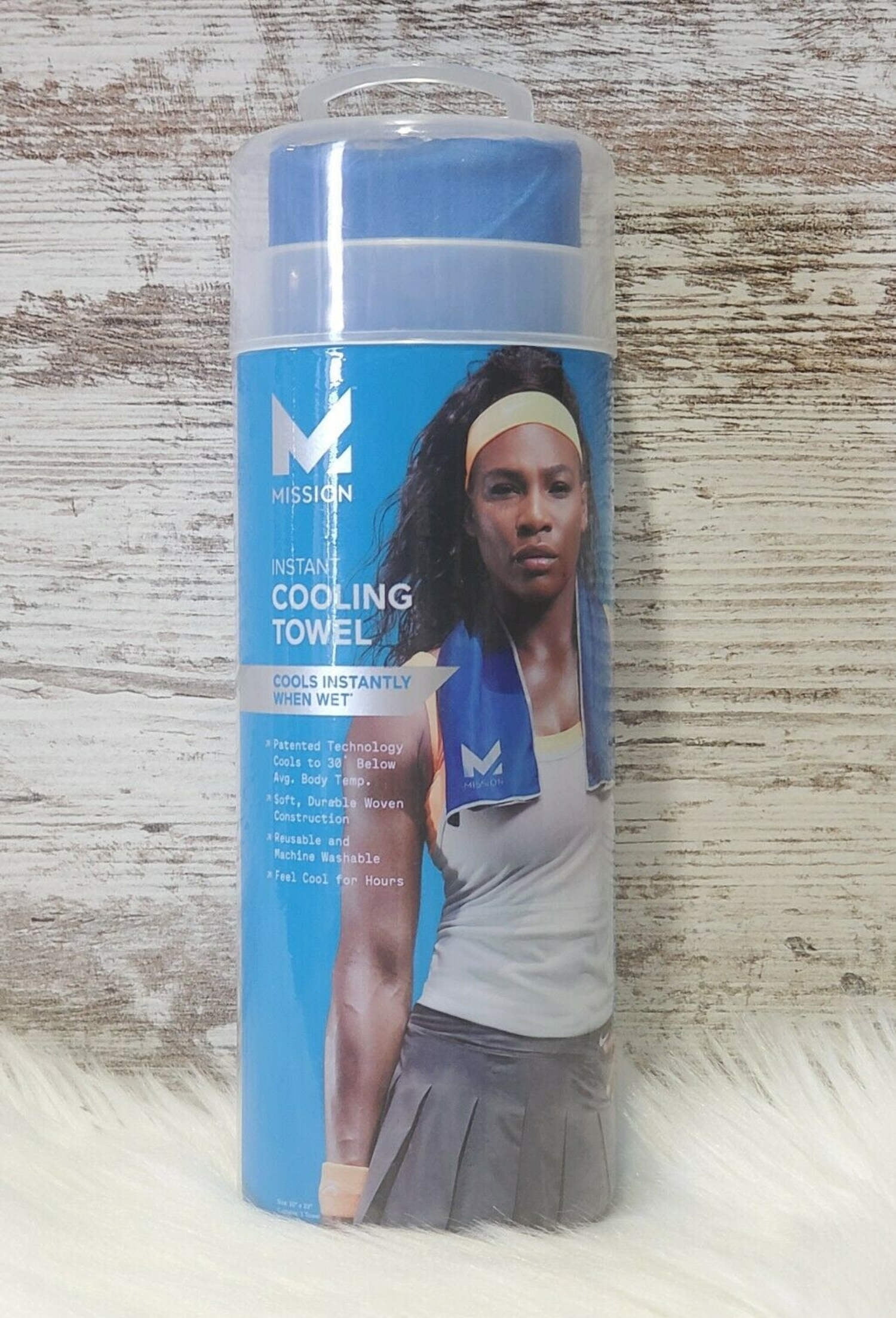 MISSION Misson AthleteCare Polyester Nylon Sports Towels Blue