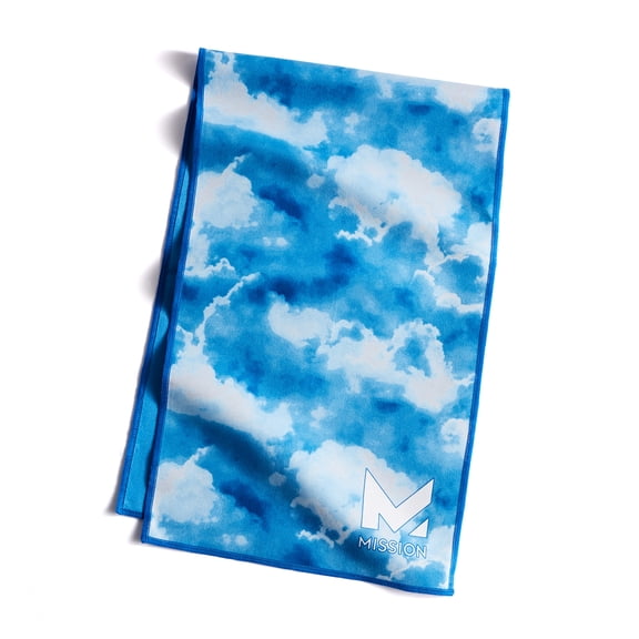 MISSION Original Cooling Towel Evaporative Cool Technology, Cools Instantly When Wet, UPF 50, Cloud Lapis Blue