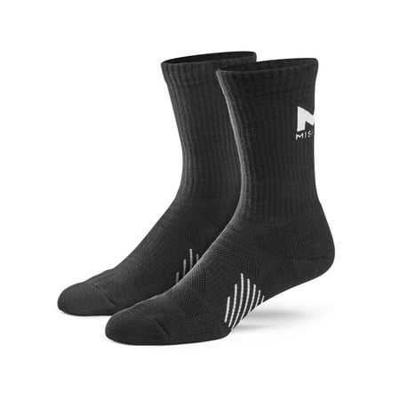 MISSION Performance Crew Socks Ventilated Heat Release, Unixex, 2 Pair, Black