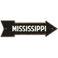 thumbnail image 1 of MISSISSIPPI Right Arrow Vintage Looking Metal Direction Sign 5x17 205170006024, 1 of 1