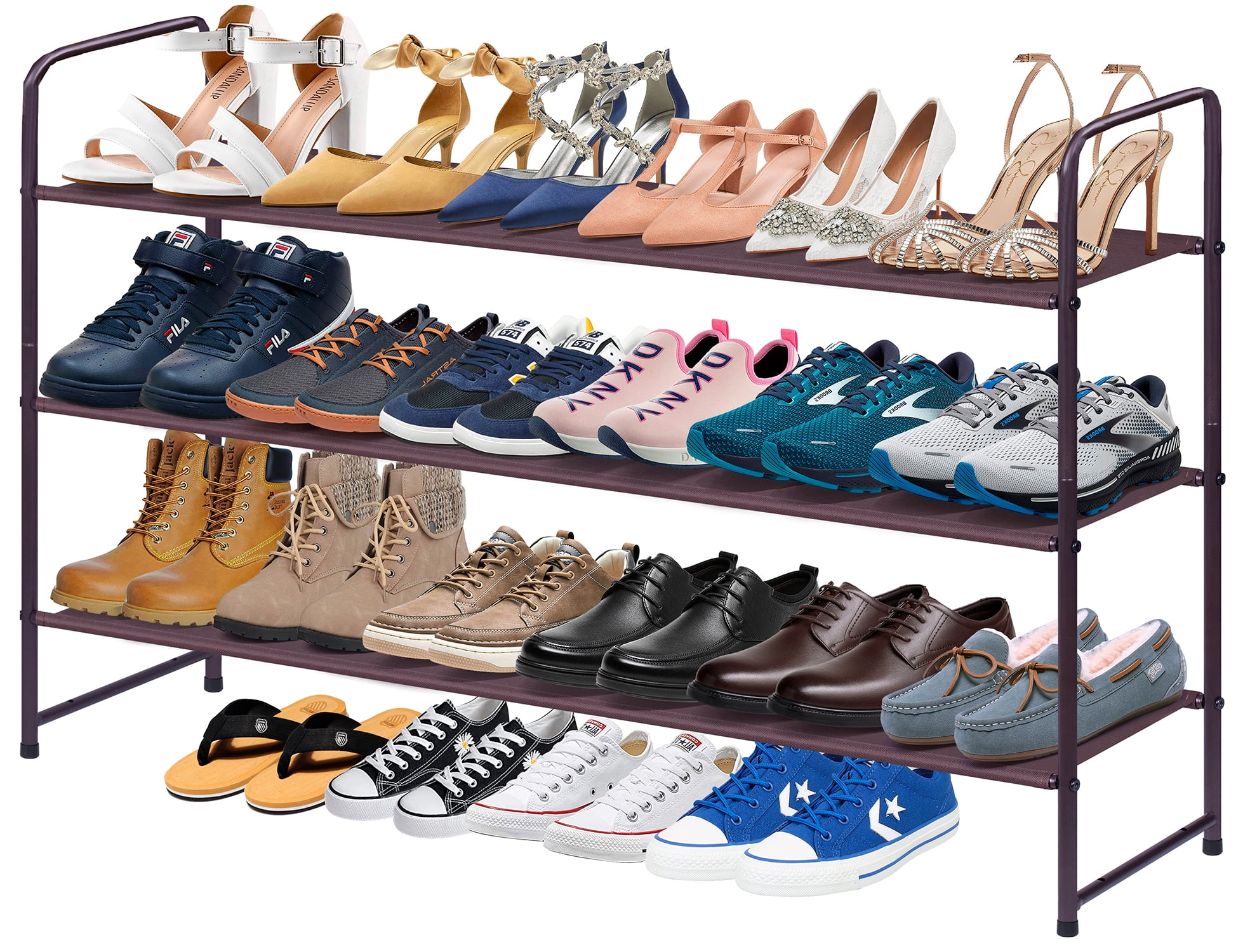 Long 3 Tier Shoe Rack for Entryway, Closet Floor, Wide Shoe Storage  Organizer St