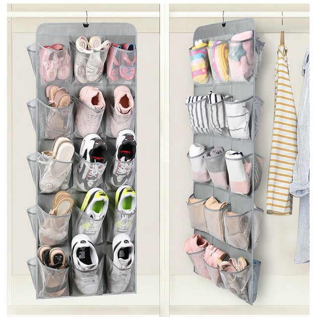MISSLO 30 Pockets Hanging Shoe Organizer for Closet Storage with
