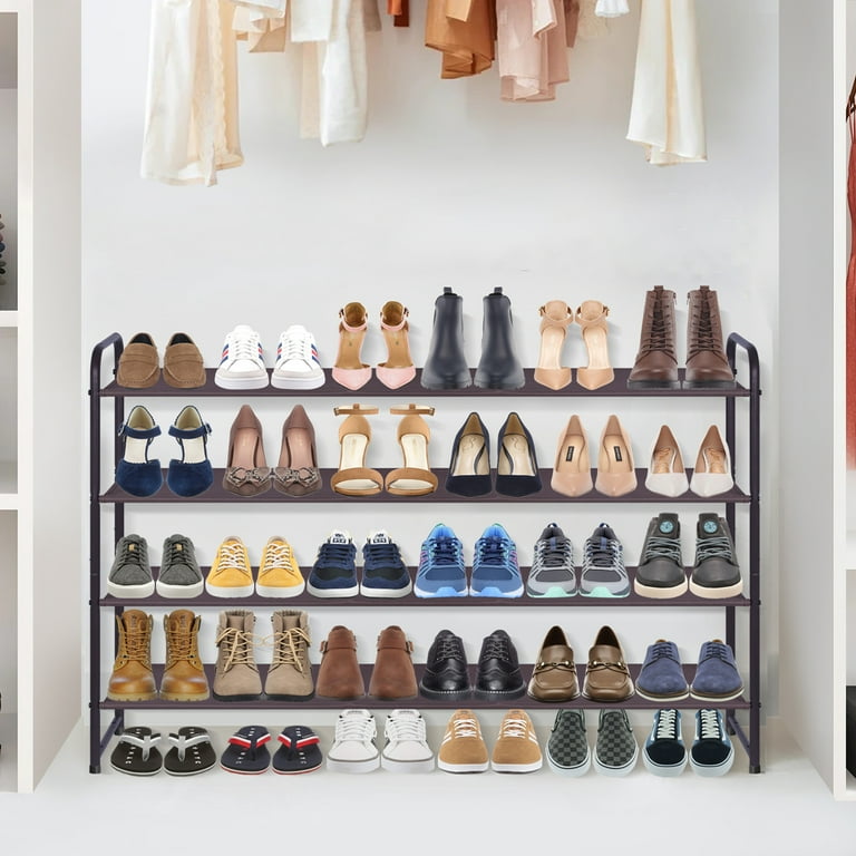 4 tier 24 pair shoe online rack