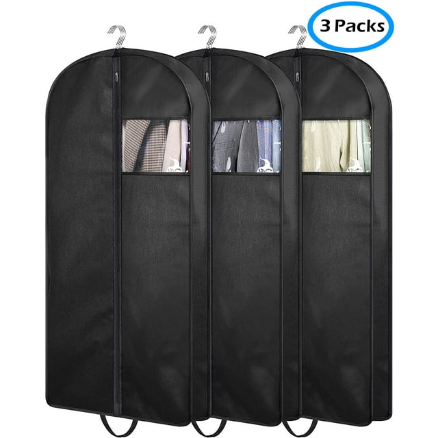 MISSLO 43" Garment Bags for Hanging Clothes Protector Suit Bags for