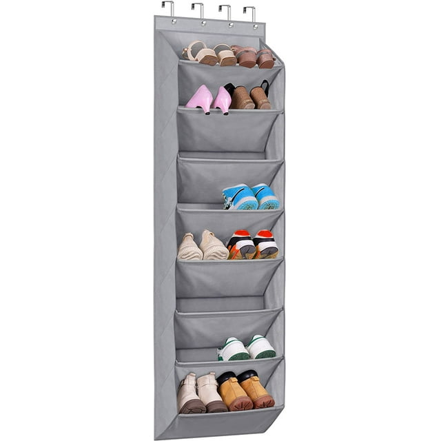 MISSLO 8 Deep Pockets Over the Door Shoe Organizer Hanging Shoe Rack