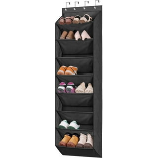 coastal rose Over the Door Shoe Organizer, Hanging Shoe Rack Organizer for  Closet Door with 12 Deep Pockets & 3 Metal Hooks, 3-Tier Hanging Shoe