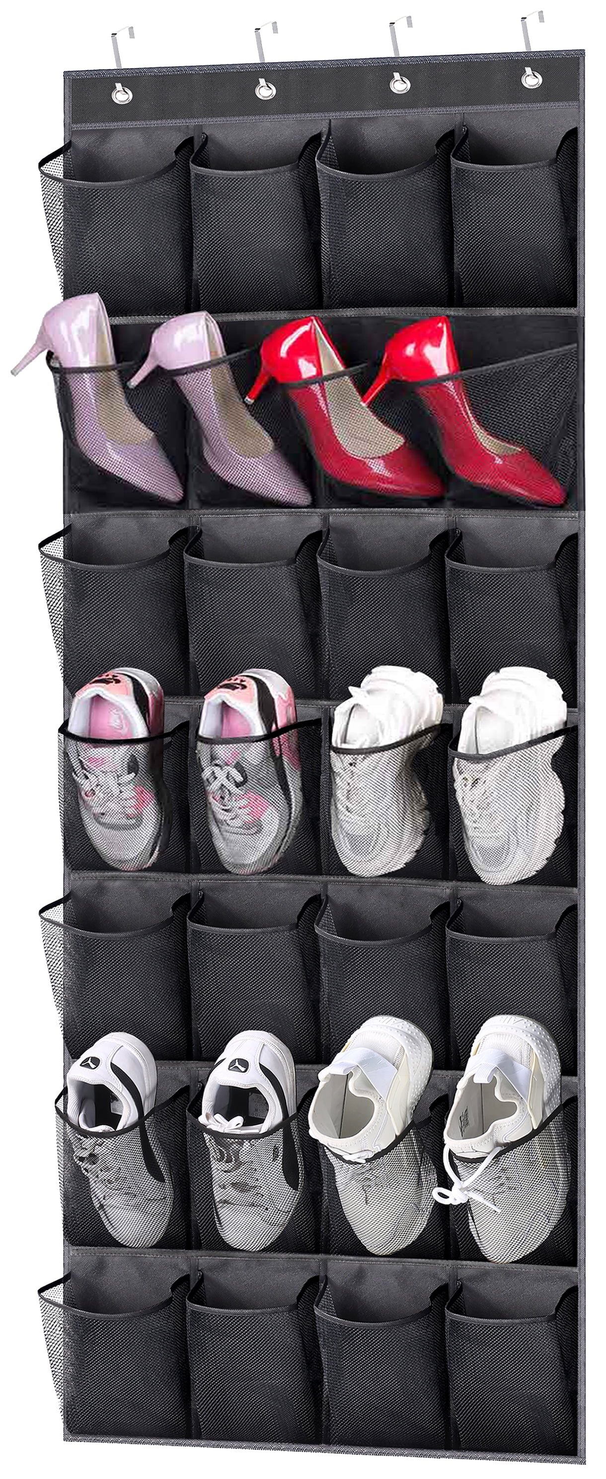 Over the door Shoe Rack With 28 Large Mesh Pockets Hanging - Temu