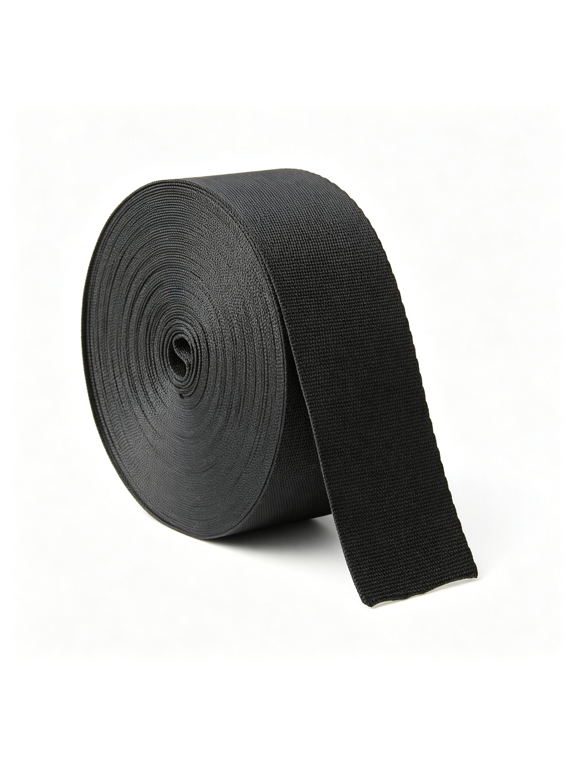 1.5 " Wide 10 Yards Nylon Webbing StrapPolypropylene Straps for Bags,Hammocks,Outdoor Climbing and Diy Making Luggage Strap,Pet Collar,Backpack RepairingBlack
