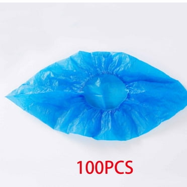 MISSMILE 100Pcs Shoe Covers,Ultra-Thick Disposable Booties for Shoes Covers,Waterproof Shoe Booties Non-Slip for Home and Office